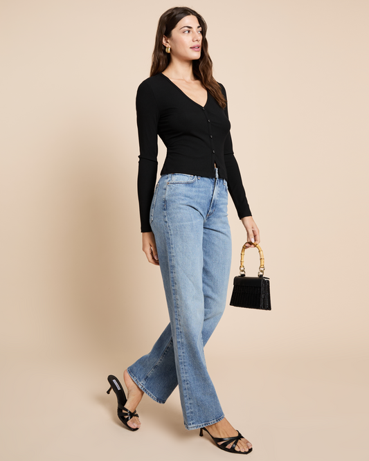 Soft Lounge Long Sleeve Button Up