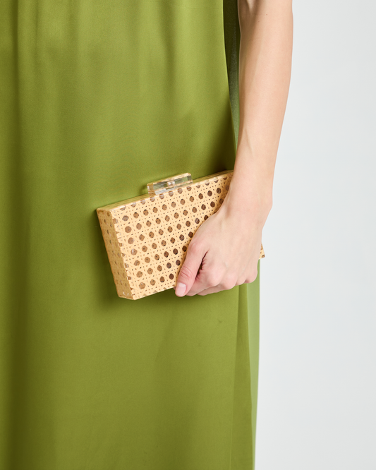 Ember Acrylic Rattan Clutch
