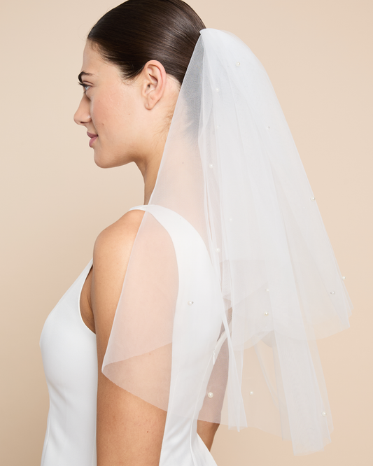 Pearl Shoulder Veil