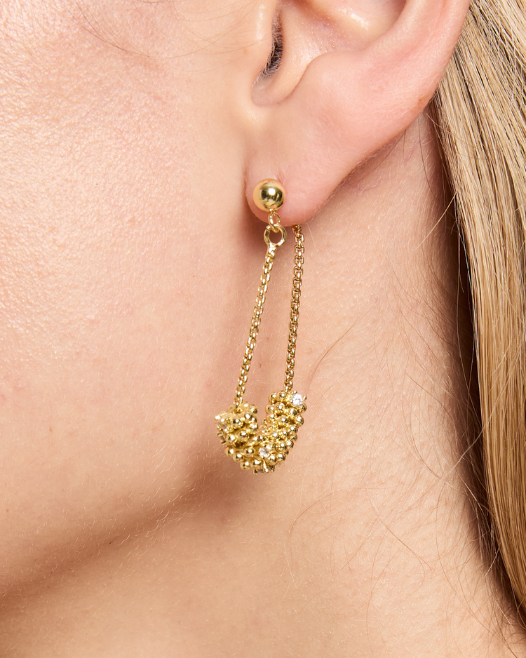 Mini Charm Chain Hoop Earrings