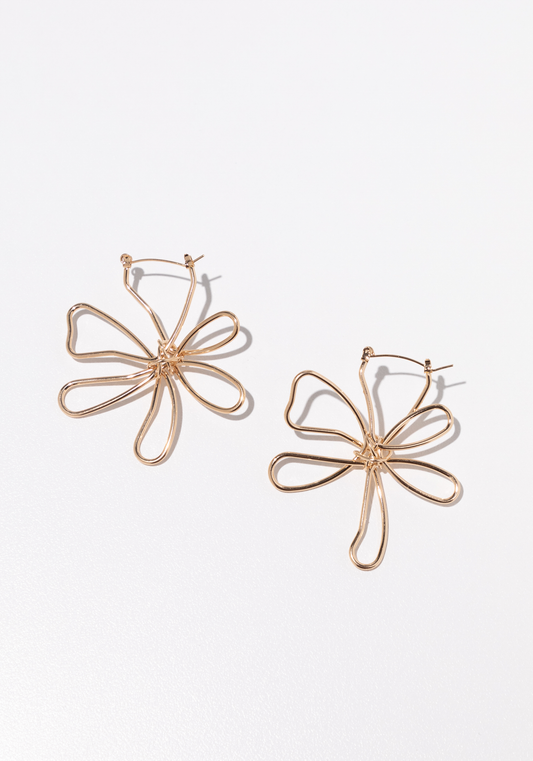 Oversized Abstract Flower Earrings