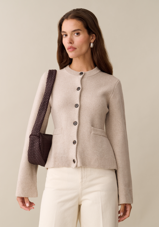 Averie Wool-Cashmere Cardigan