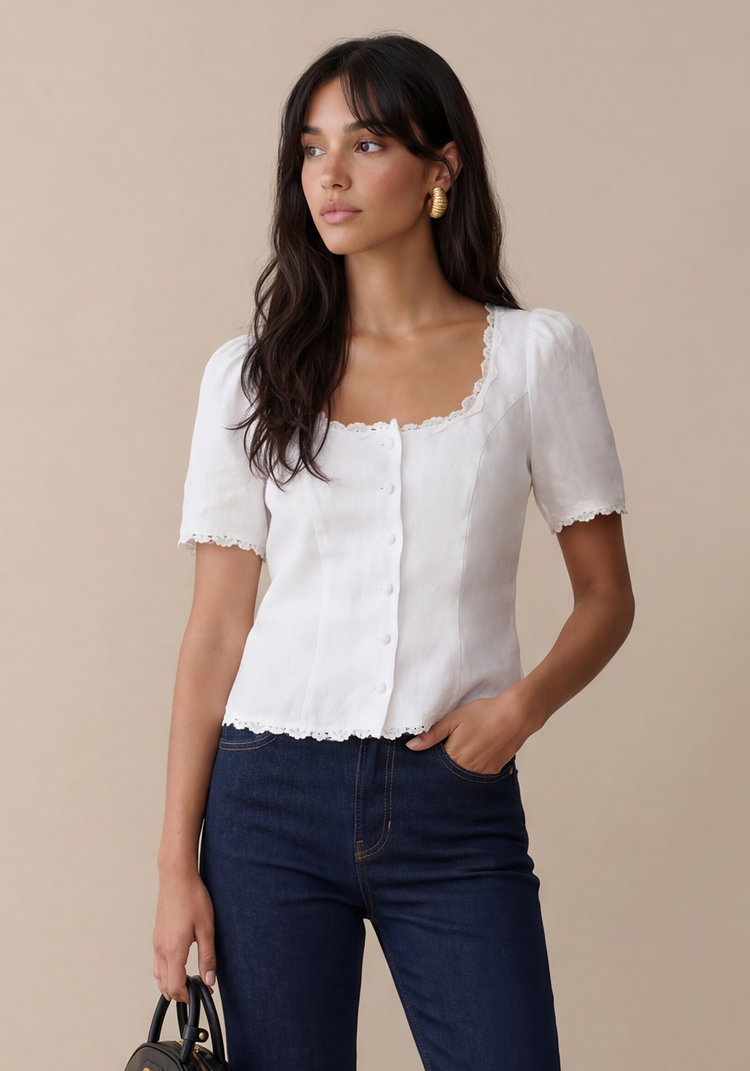 Wilma Linen Top