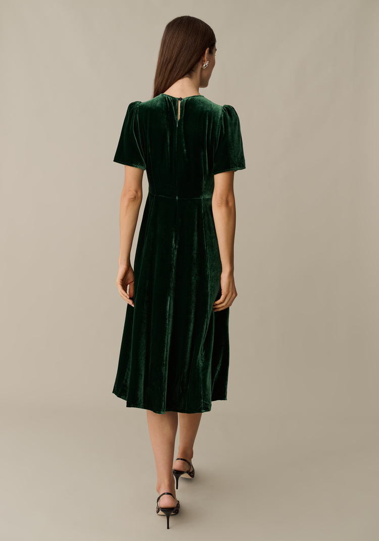 Amaris Silk Velvet Dress