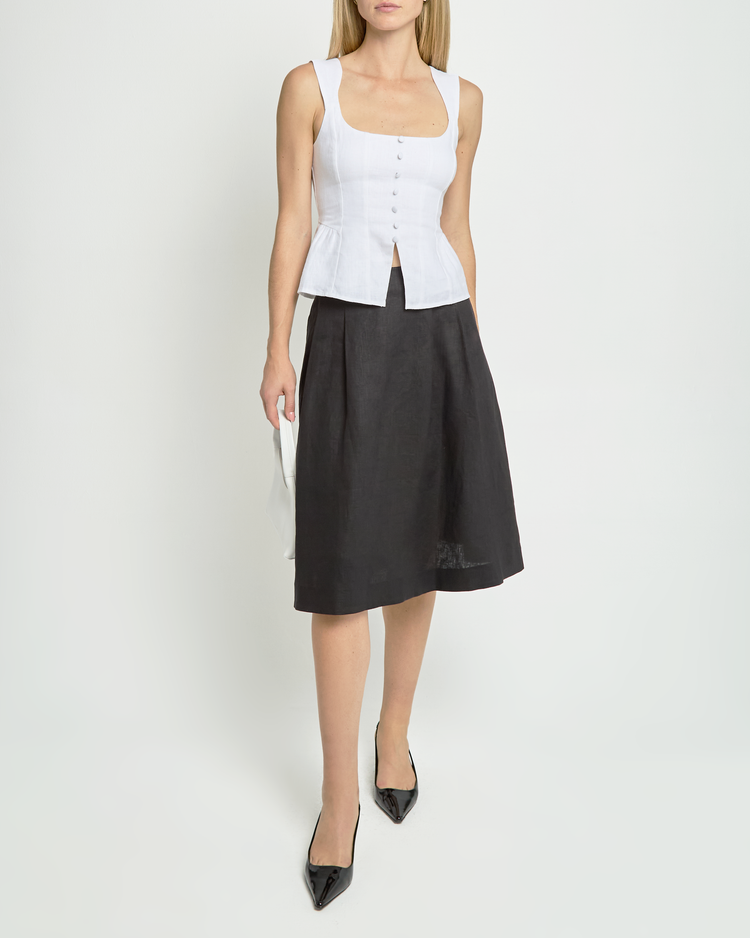 Lucie Linen Skirt