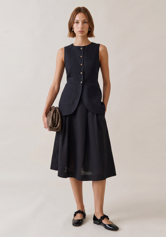 Lucie Linen Skirt