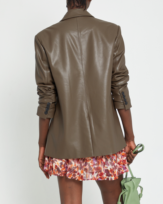 Camilla Vegan Leather Blazer