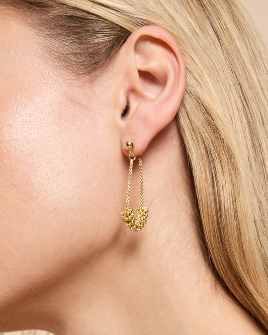 Mini Charm Chain Hoop Earrings