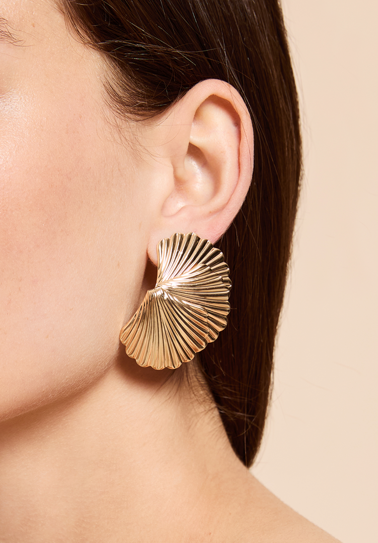 Shell Fan Earrings