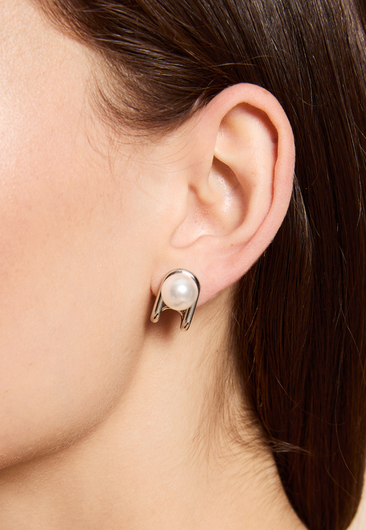 Cuffed Pearl Earrings