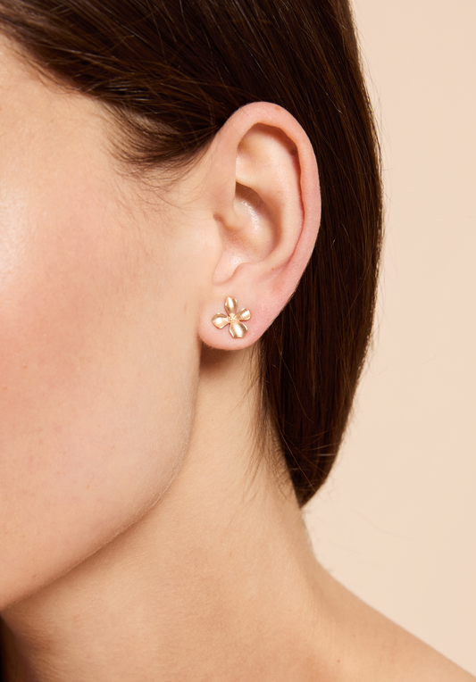 Plumeria Stud Earrings