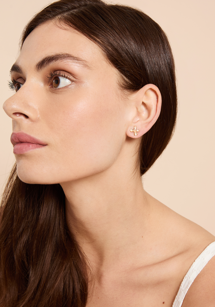 Plumeria Stud Earrings