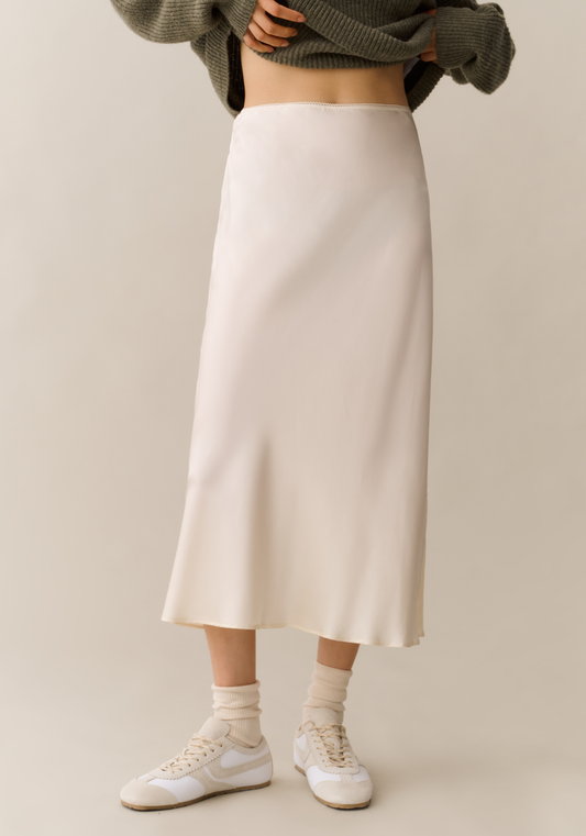 Alaia Silk Midi Skirt