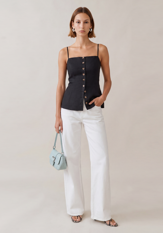 Cecille Linen Top