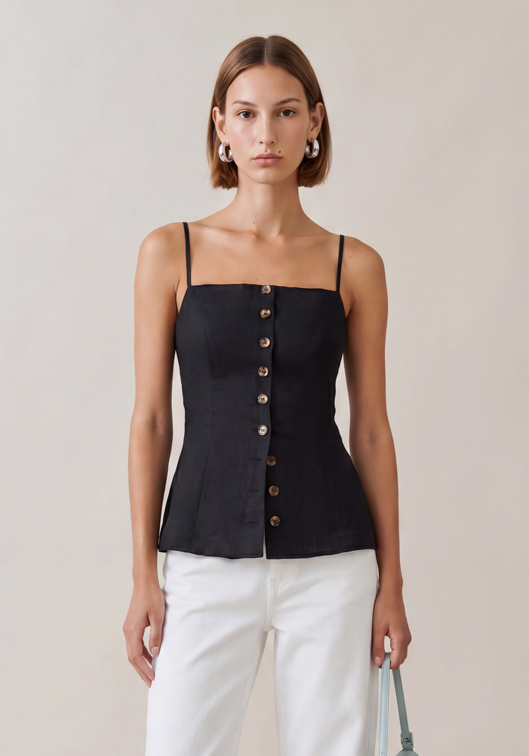 Cecille Linen Top