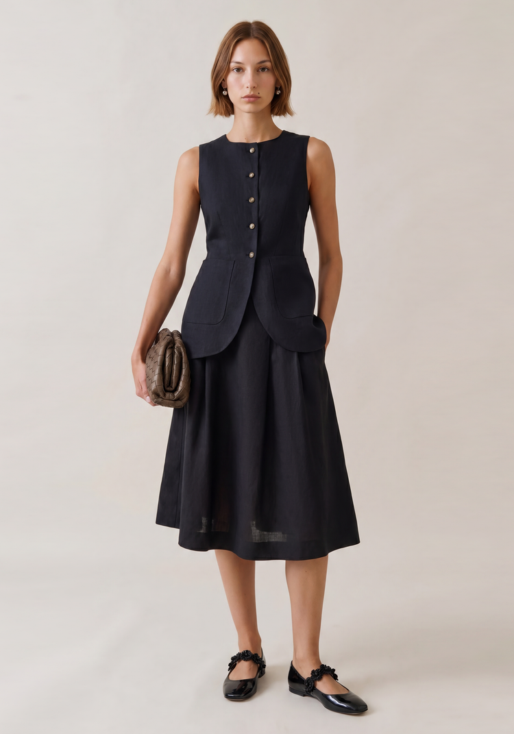 Lucie Linen Skirt