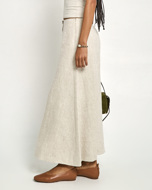 Sibel Linen Maxi Skirt